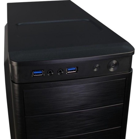 Inter-Tech IT-5905 ATX Tower Case - Stylish Black Design Without PSU - High-Quality Build for Optimal Performance